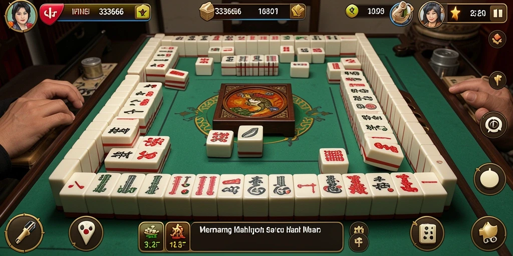 Tampilan screenshot dari gameplay seru Mahjong di 333666.