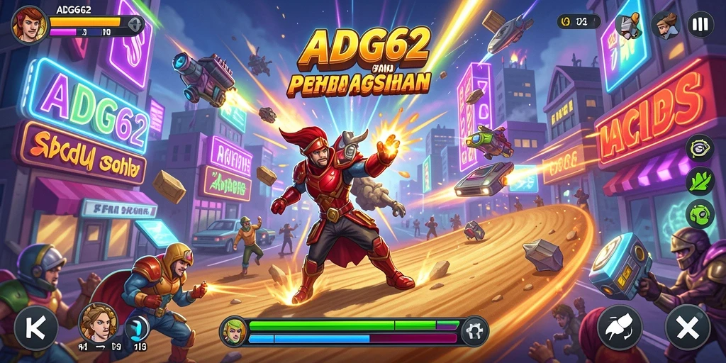 Screenshot gameplay ADG62 menampilkan serunya aksi Arcade yang menantang.