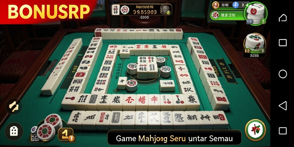 Tampilan gameplay BONUSRP yang menarik dan penuh strategi Mahjong.