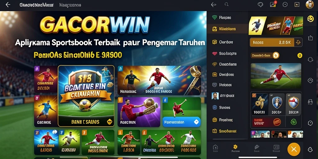 Tampilan antarmuka GACORWIN dengan fitur Sportsbook yang menarik.