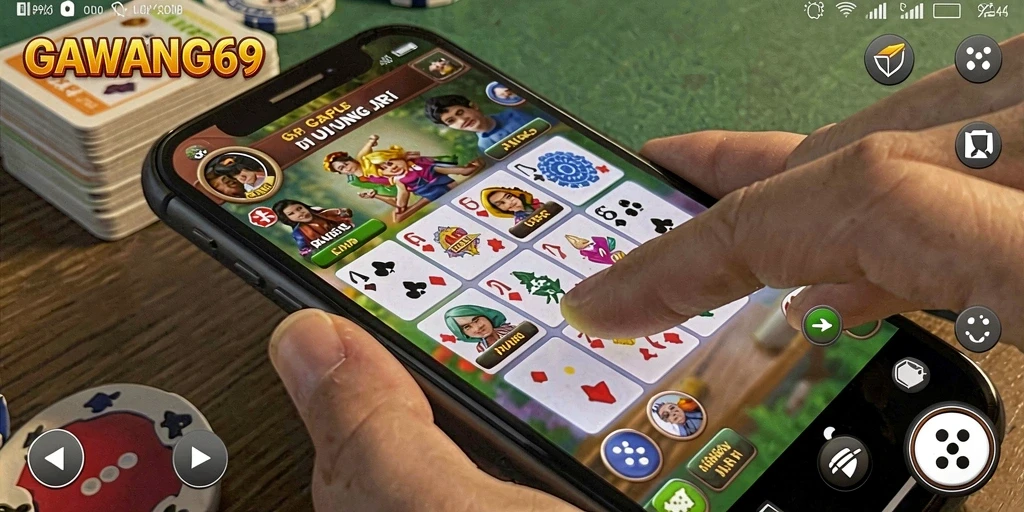 Tampilan gameplay GAWANG69 yang menampilkan aksi seru Gaple.