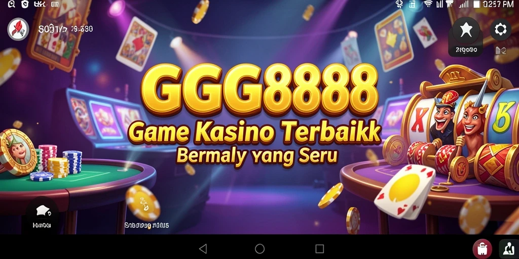 Screenshot gameplay GGG888 menampilkan suasana Kasino yang nyata.