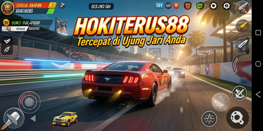 Gameplay HOKITERUS88 yang mendebarkan dengan balapan cepat.