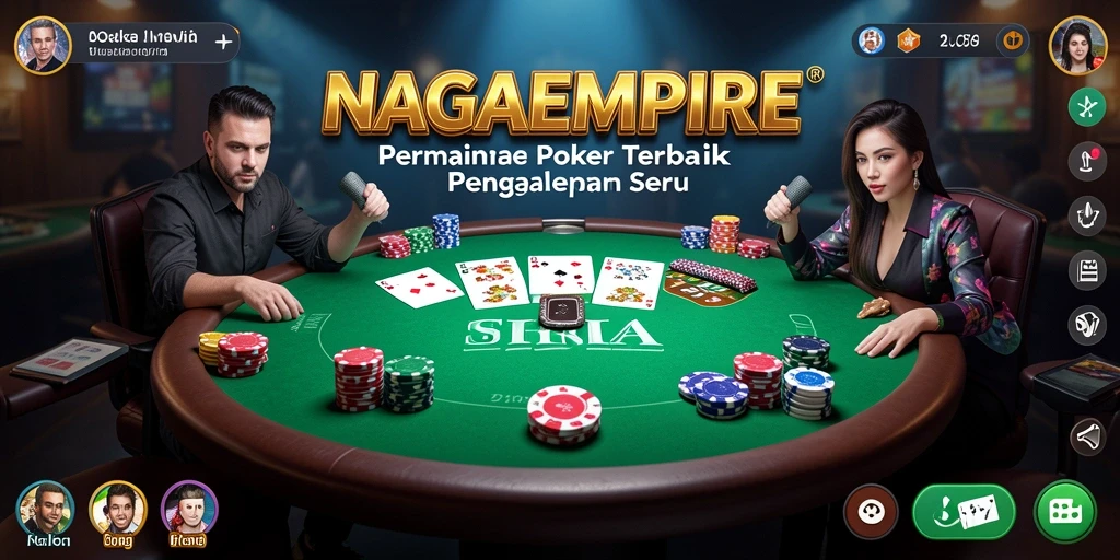 Tampilan gameplay seru dari NAGAEMPIRE dengan berbagai meja poker.