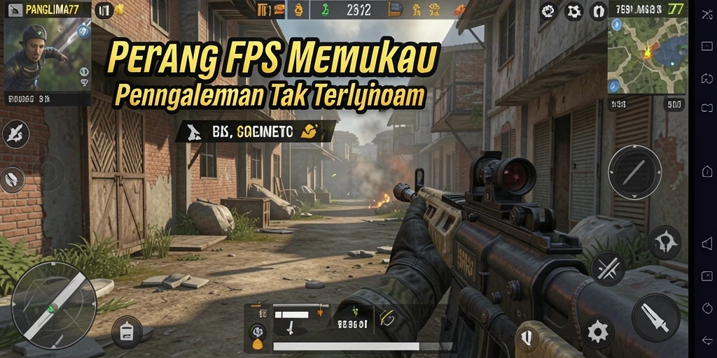 Screenshot gameplay menunjukkan aksi tembak menembak yang mendebarkan.