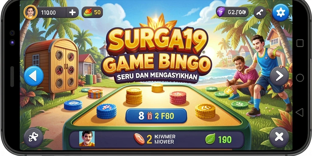 Tampilan seru gameplay SURGA19 dengan suasana Bingo yang menarik.